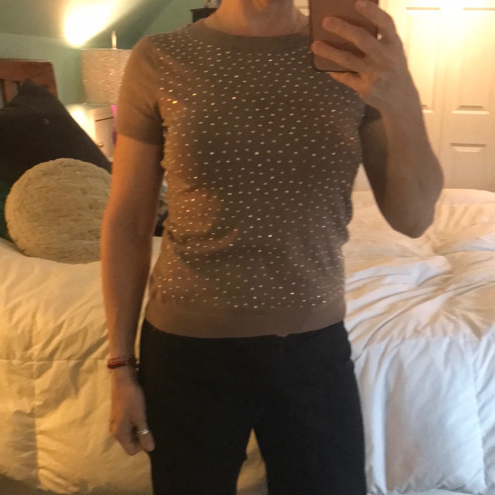 Philosophy sweater with crystals